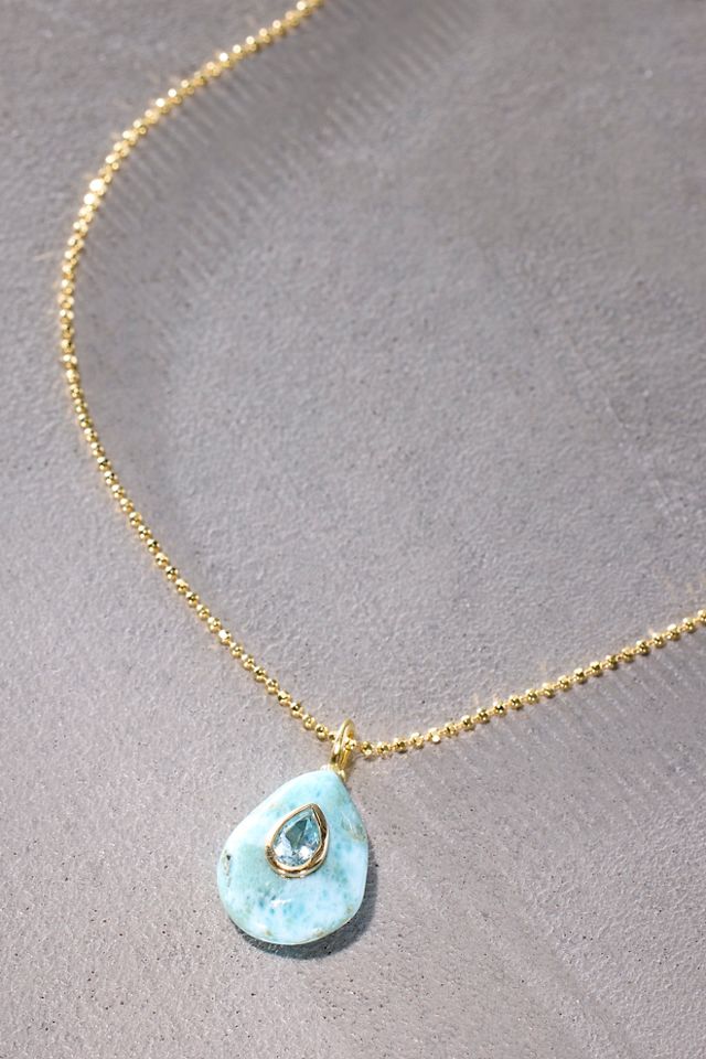 Robindira Unsworth Elena Larimar Teardrop Necklace #1
