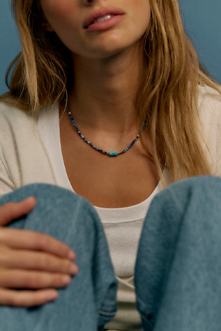 Женское колье Robindira Unsworth Astrid Collar, цвет: Синий — фото 4