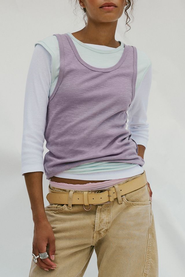 We The Free Tinsley Twofer Short Sleeve Top #1