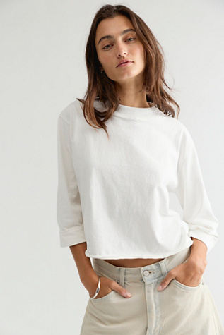We The Free Gracie Cropped Crew Neck Top