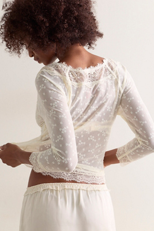 Женский топ Intimately Lace Me Twice Layering Top, цвет: Состаренная слоновая кость — фото 3