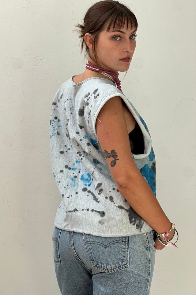 Anna Corinna Reworked Vintage AEPi Frat Splattered Sweatshirt #1