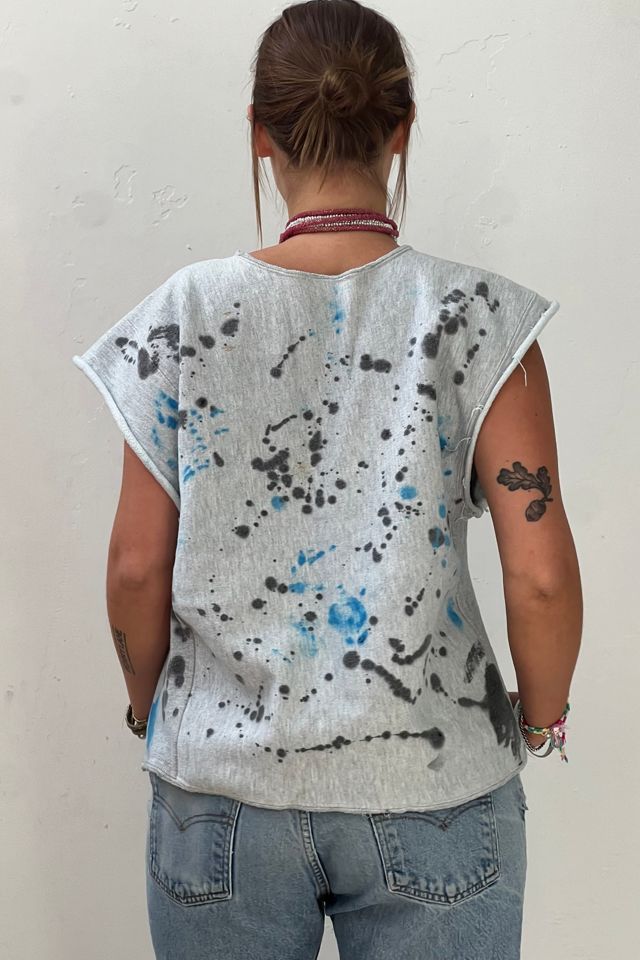 Anna Corinna Reworked Vintage AEPi Frat Splattered Sweatshirt #2