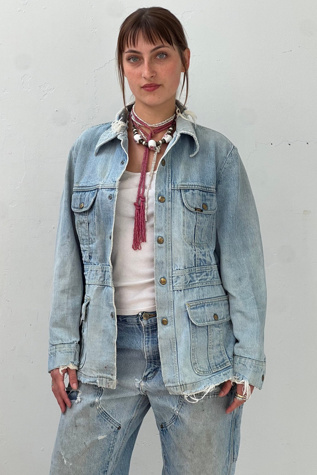 Vintage Distressed Lee Denim Jacket Selected by Anna Corinna