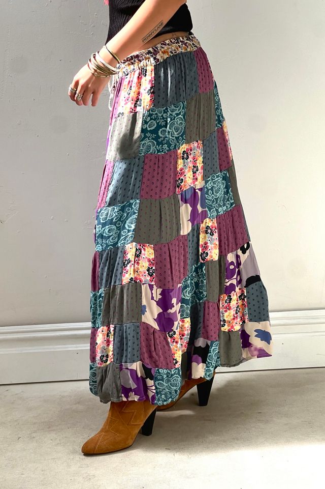 Vintage Patchwork Maxi Skirt Selected by Anna Corinna #1