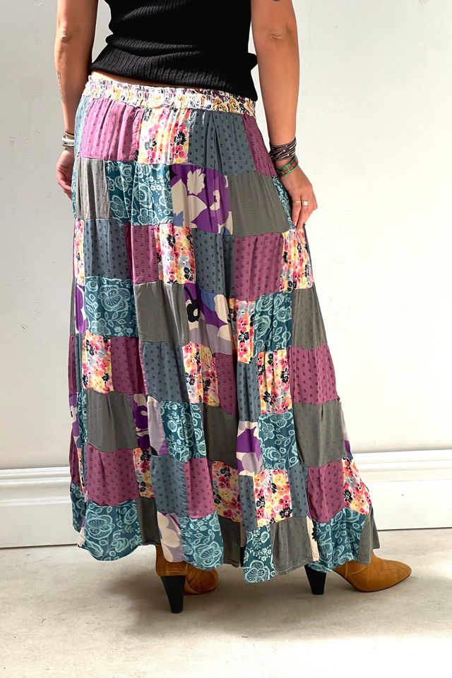 Vintage Patchwork Maxi Skirt Selected by Anna Corinna #2