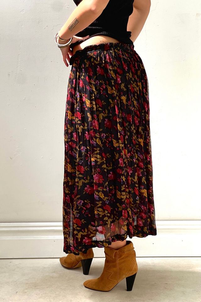 Vintage Midnight Floral Chiffon Skirt Selected by Anna Corinna #2