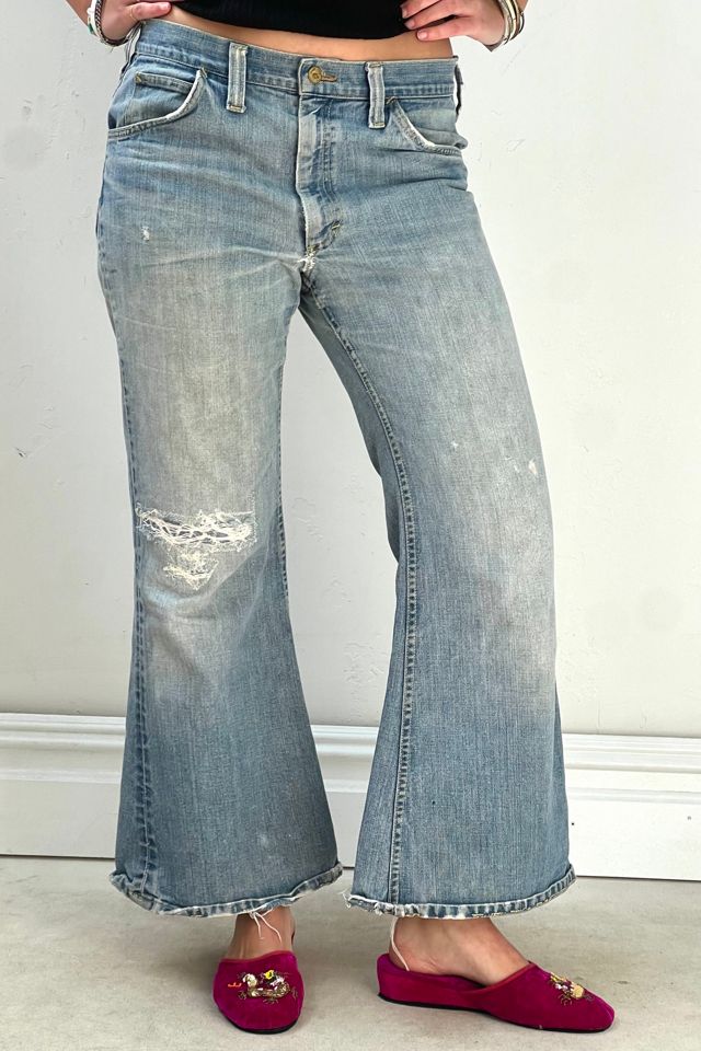 Vintage Mended Lee Flare Jeans Selected by Anna Corinna #1