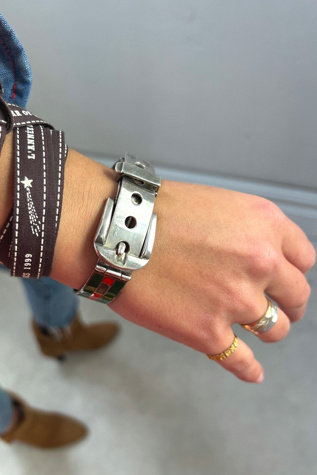 Vintage Sterling Gucci Bracelet Chippy Enamel Selected by Anna Corinna