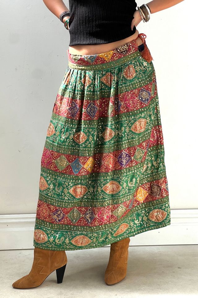 Vintage Embroidered and Sequined Skirt Selected by Anna Corinna #1
