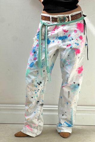 Anna Corinna Reworked Vintage Splattered Painter Pants