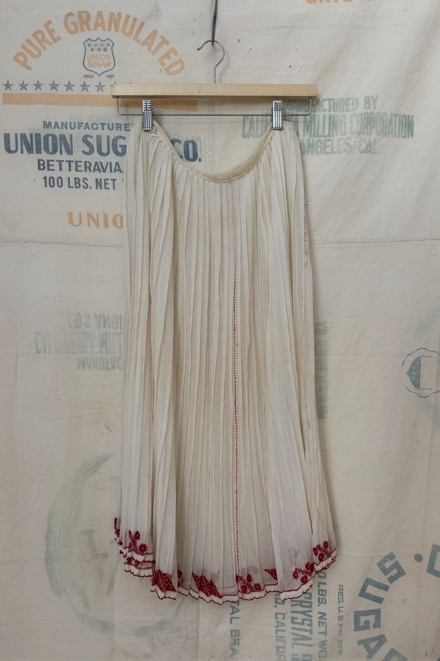 Good Days Vintage 1940s Sheer Embroidered Skirt #1