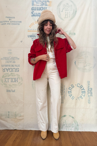 Good Days Vintage 60s/70s Terrace Club Red Cord Shirt