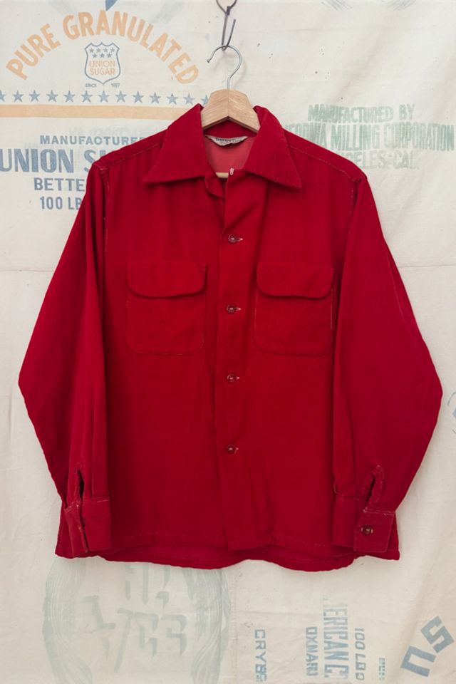 Good Days Vintage 60s/70s Terrace Club Red Cord Shirt #1