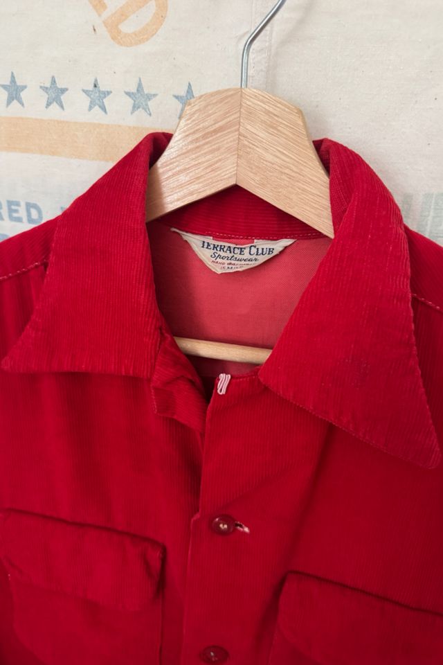 Good Days Vintage 60s/70s Terrace Club Red Cord Shirt #3