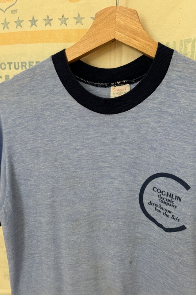 Good Days Vintage 80s Blue Ringer T #2