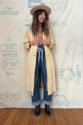 Good Days Vintage 1960s/70s Long Leather Jacket