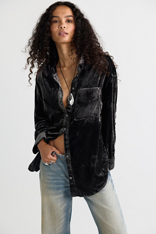 We The Free Lexi Velvet Button Down Shirt