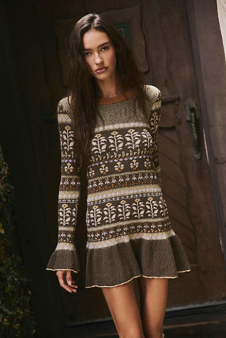 Petal Loom Fair Isle Mini Dress