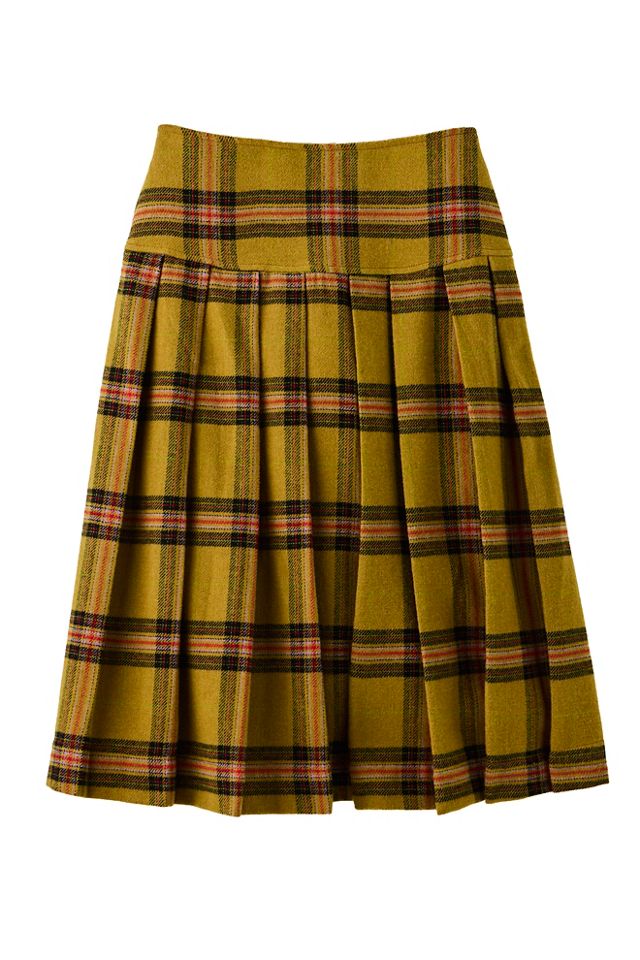 We The Free Skipper Pleated Plaid Midi Skirt #4