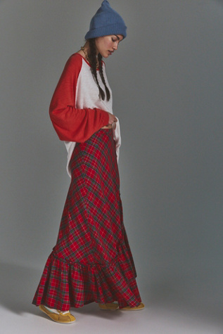 Emberwood Flannel Maxi Skirt
