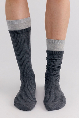 Layer Up Knee High Socks by Free People in Grey