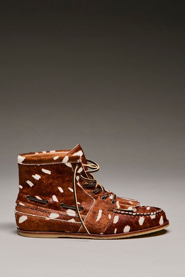 We The Free Hair-On Benny Boat Shoe Boots #7