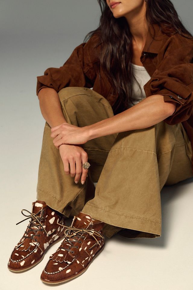 We The Free Hair-On Benny Boat Shoe Boots #8