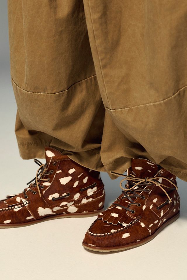 We The Free Hair-On Benny Boat Shoe Boots #10