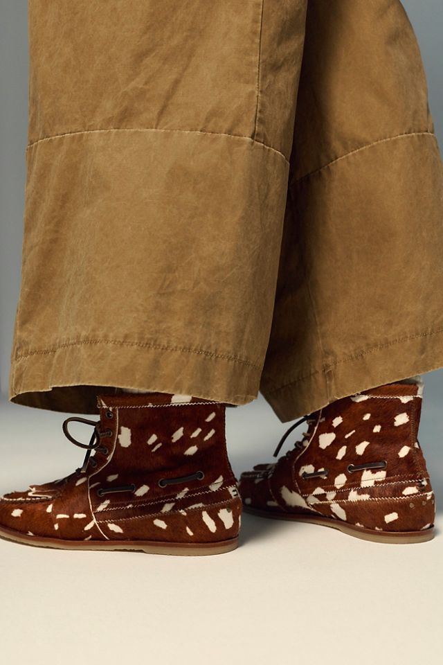 We The Free Hair-On Benny Boat Shoe Boots #11