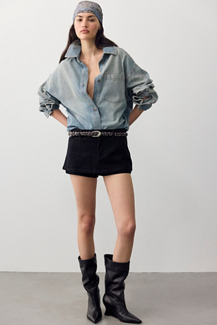 We The Free Gallivanting Vegan Suede Peekaboo Skort