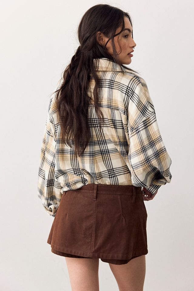 We The Free Gallivanting Vegan Suede Peekaboo Skort #1