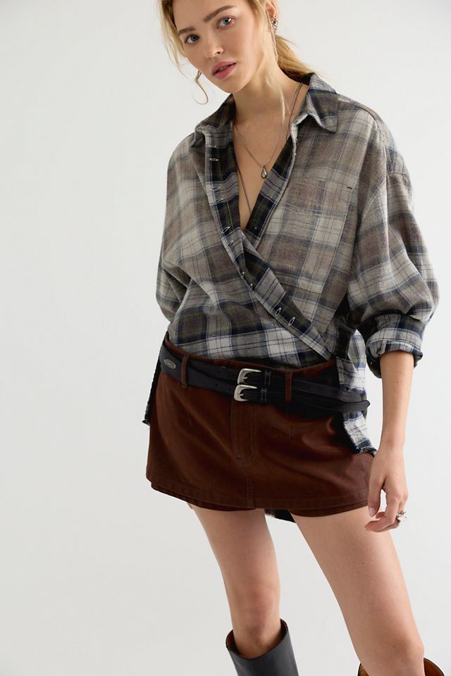 We The Free Gallivanting Vegan Suede Peekaboo Skort #4
