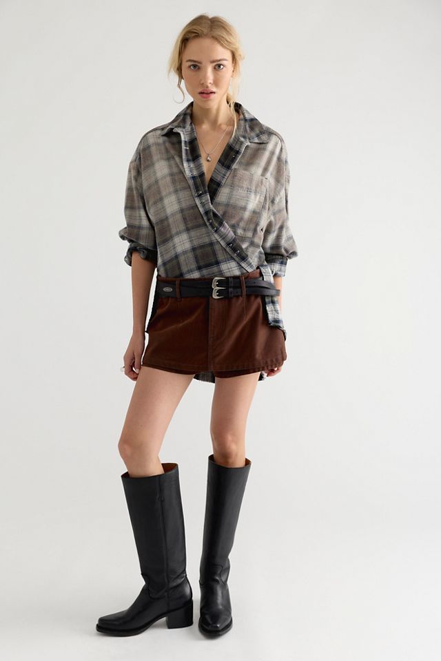 We The Free Gallivanting Vegan Suede Peekaboo Skort #6