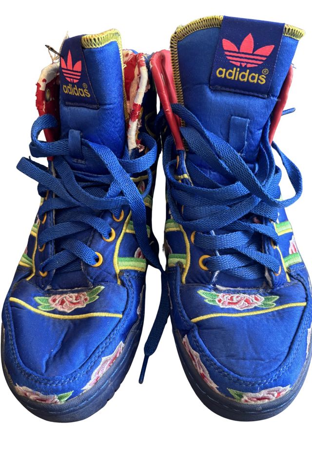 Adidas x Jeremy Scott Blue Floral High Tops Selected by The Curatorial Dept. #3