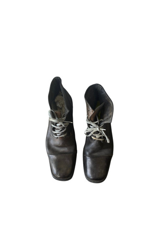 Black Handmade Lace Up Boots Men's 11 Selected by The Curatorial Dept.