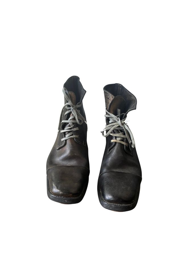 Black Handmade Lace Up Boots Men's 11 Selected by The Curatorial Dept. #1
