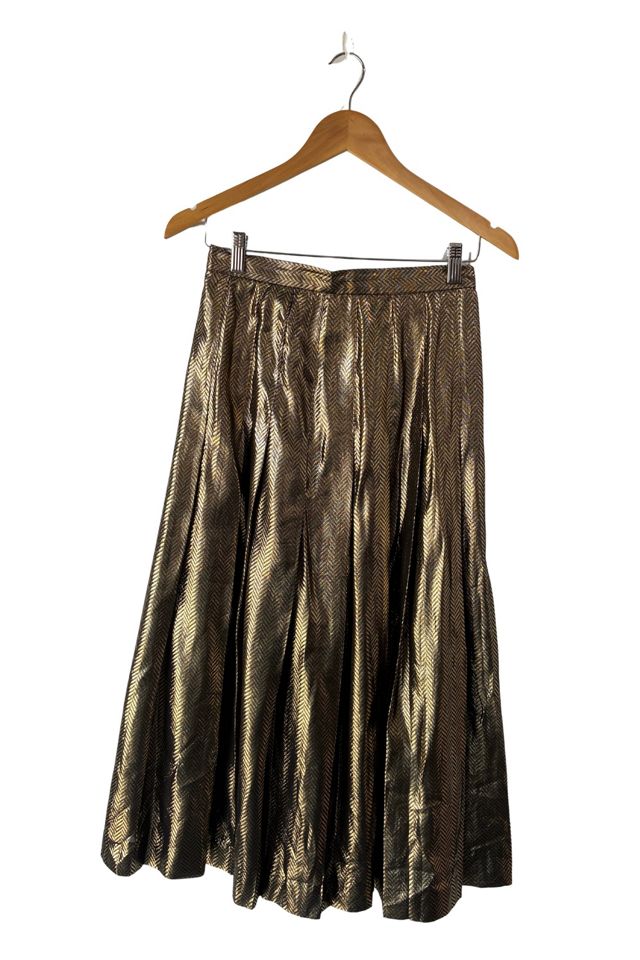 Vintage Blassport Gold Metallic Skirt Set Selected by The Curatorial Dept. #2