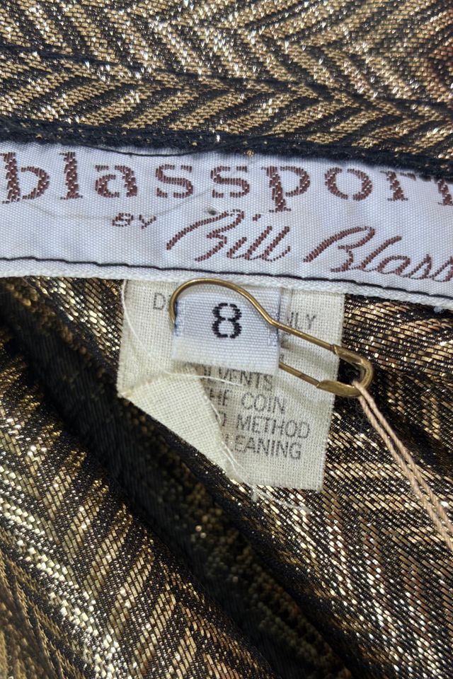 Vintage Blassport Gold Metallic Skirt Set Selected by The Curatorial Dept. #3