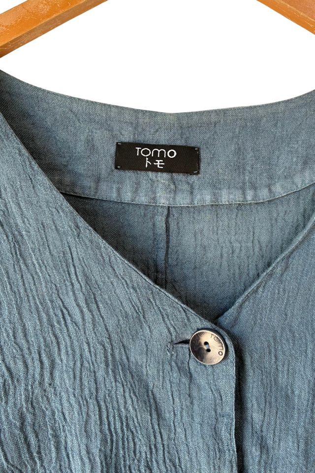Tomo Koizmi Linen Jacket in Prussian Blue Selected by The Curatorial Dept. #3