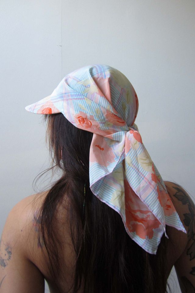 Highdive one-of-a-kind THE EDIE Scarf Hat in English Rose Garden #2