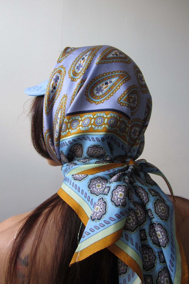 Highdive one-of-a-kind THE EDIE Scarf Hat in Spring Paisley Print #2