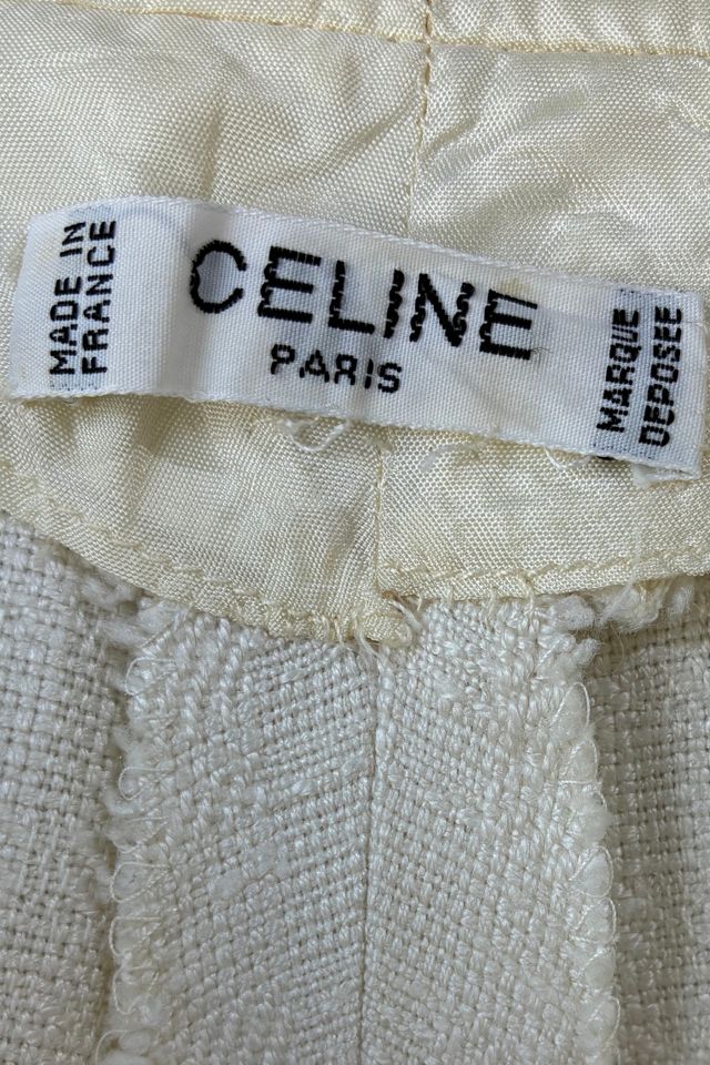 Vintage Celine Cream Pants with Gold Buckle Selected by The Curatorial Dept. #3