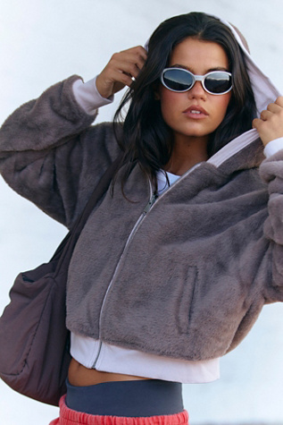 Fur Ever Reversible Zip-Up Hoodie by Free People Movement