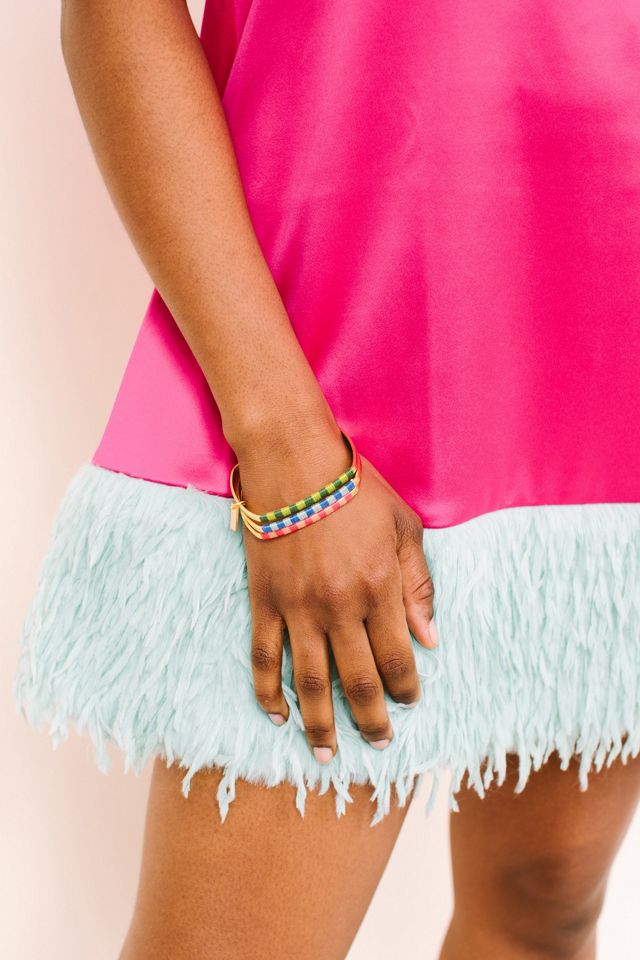 Twenty Two West Silver Checkerboard Bangle #2