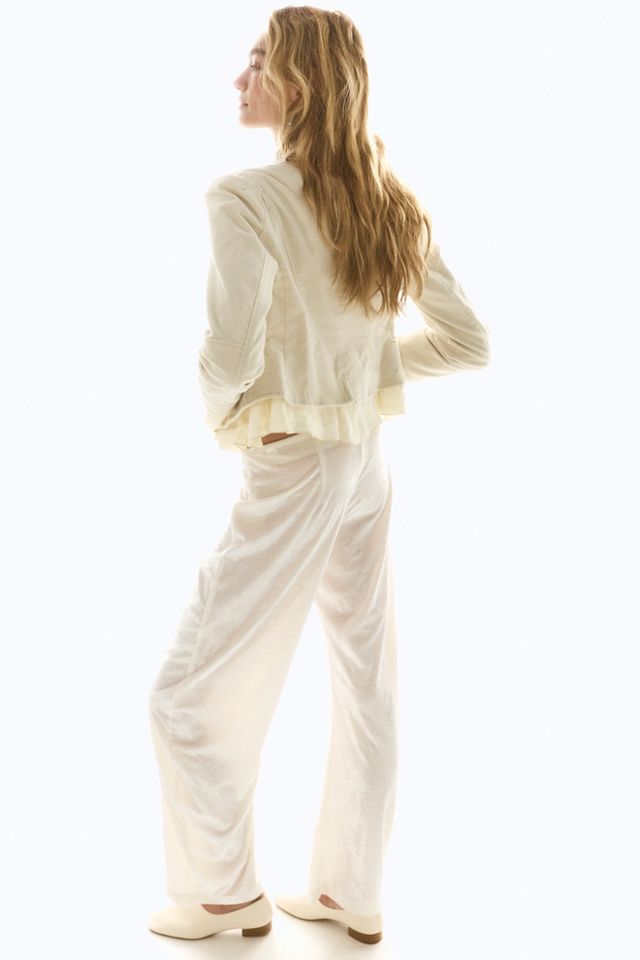 Radiance Low-Rise Velvet Pull-On Pants #1