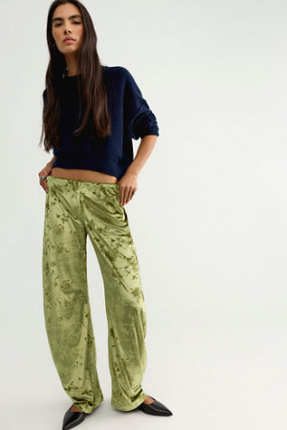 Radiance Low-Rise Velvet Pull-On Pants