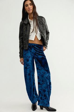 Pantalon en velours à taille basse Radiance à enfiler