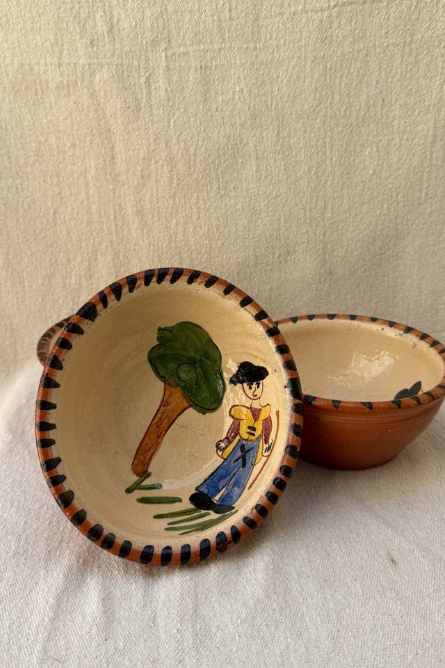 Vintage Handpainted Clay Bowls Selected by Bohhaus #1