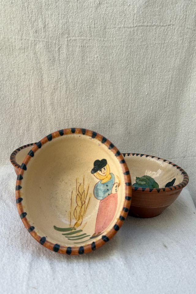 Vintage Handpainted Clay Bowls Selected by Bohhaus #2